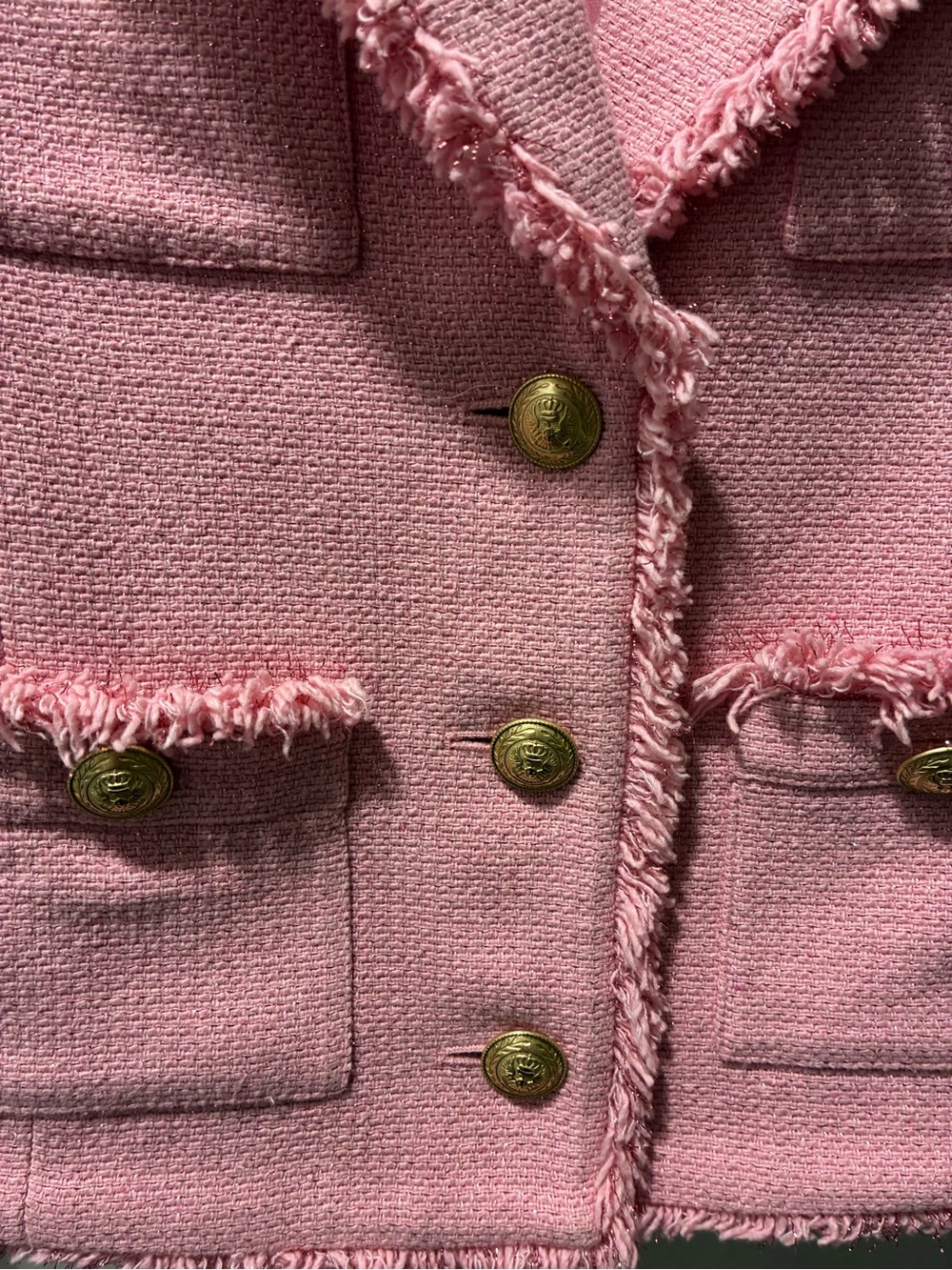 L'AGENCE Pink Frayed Jacket - Picture 3 of 10